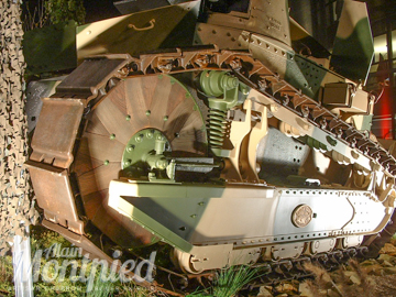 Inaurguration of the FT17 Assault Tank with replacement wooden Wheels by Alain Montpied.